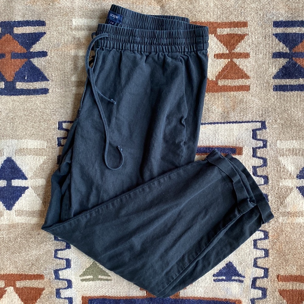 J. Crew Black Linen Pants